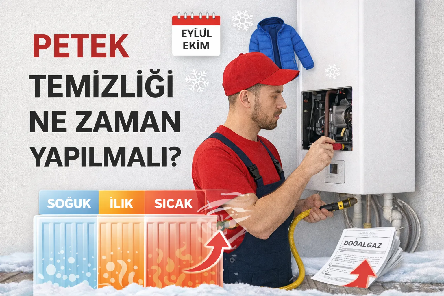 Kayseri petek temizliği ne zaman yapılmalı kombi ve petek bakım görseli