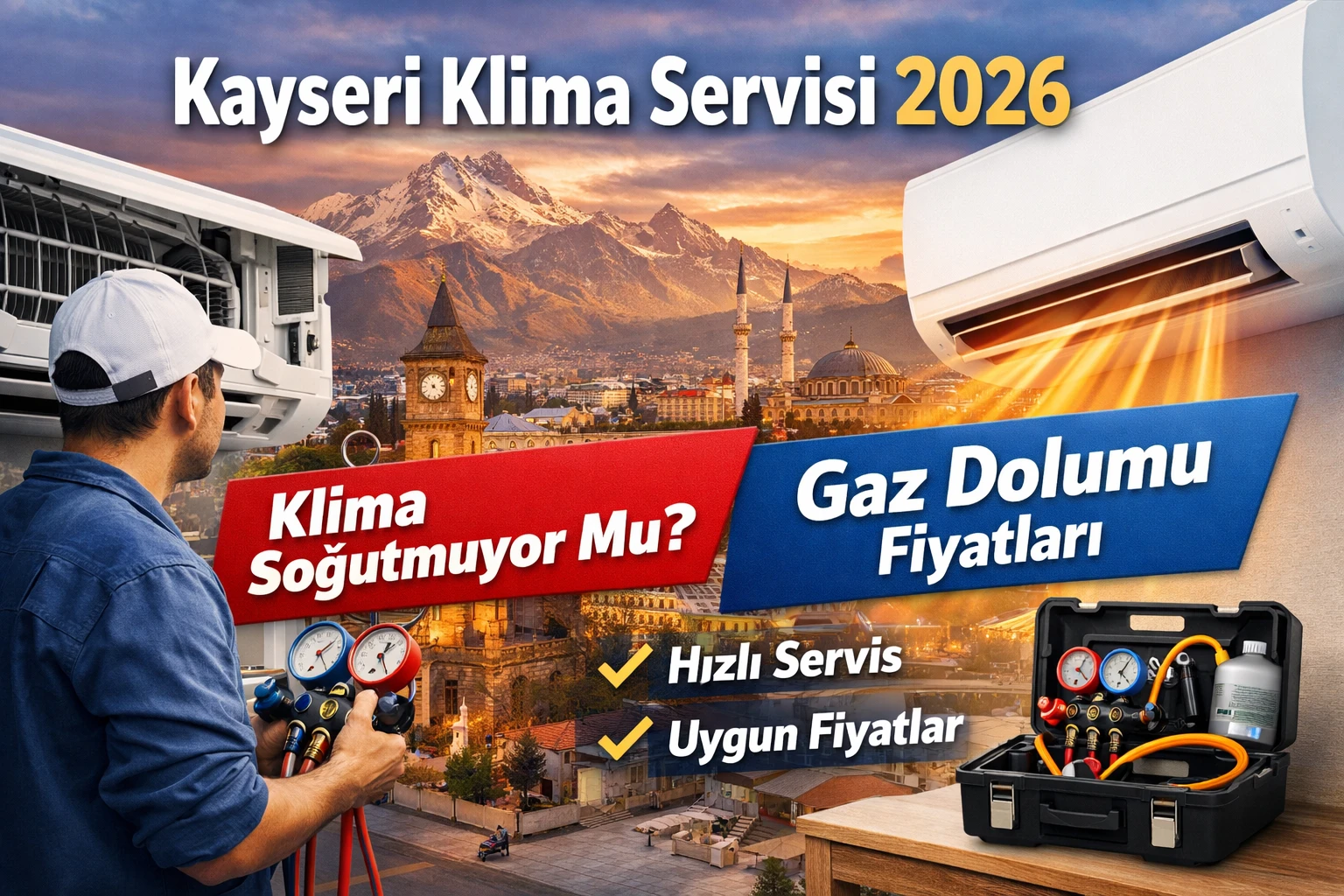 Klima soğutmuyor arıza tespiti Kayseri
