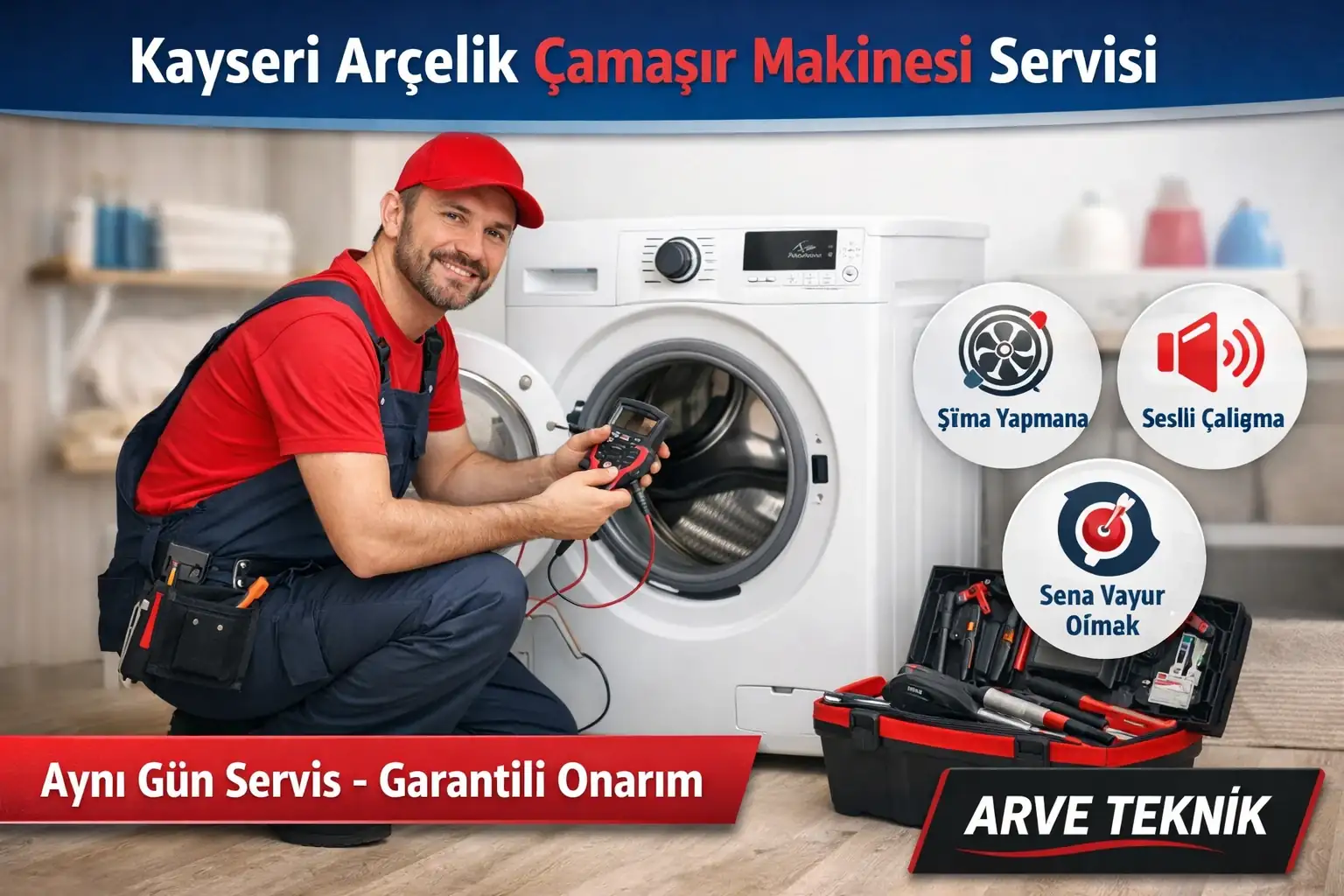 Arçelik çamaşır makinesi arıza tespiti Kayseri