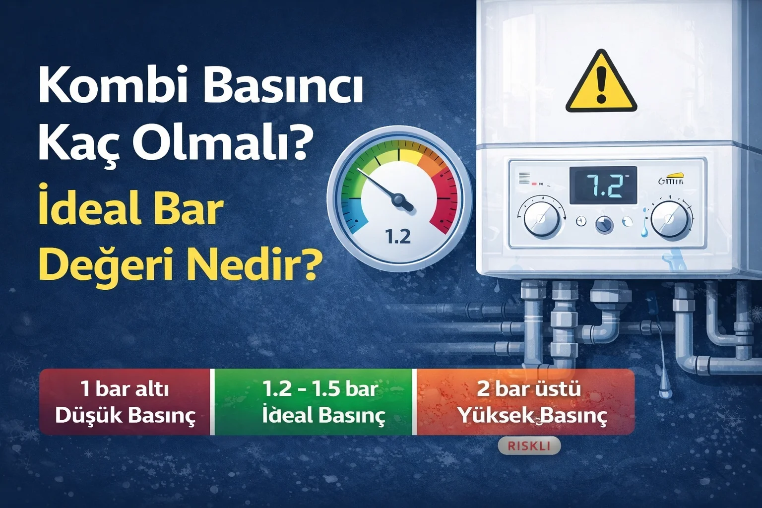 Kombi basıncı kaç olmalı, ideal bar değeri nedir