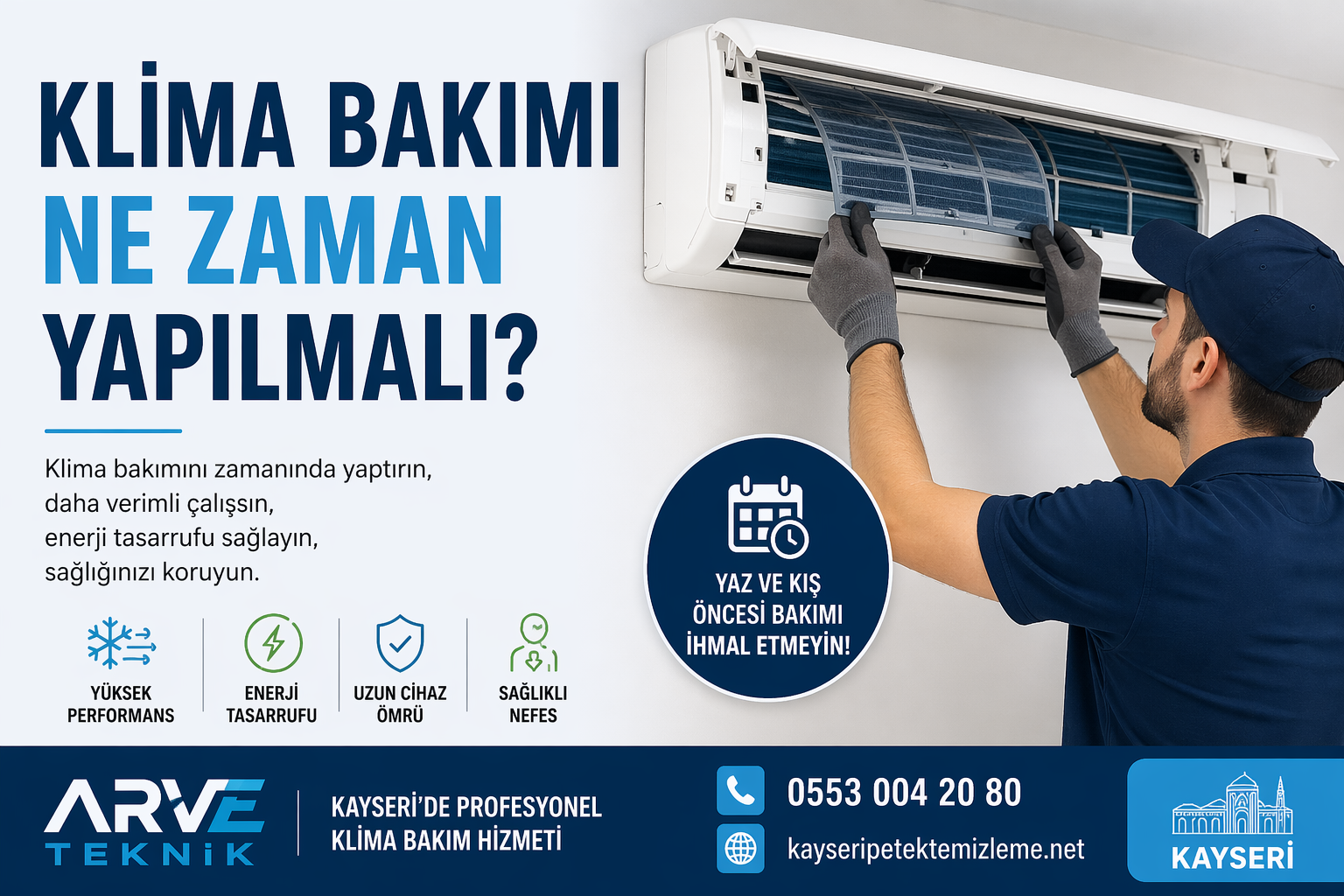 Klima Bakımı Ne Zaman Yapılmalı? | Kayseri Arve Teknik