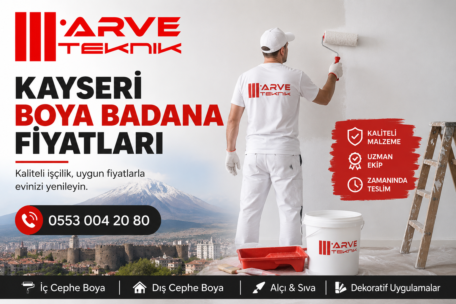 kayseri boya badana fiyatlari profesyonel daire boyama hizmeti